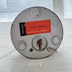 Vintage REUGE French Can-Can Dancer Music Box Dome Swiss Made 50s 60s 70s