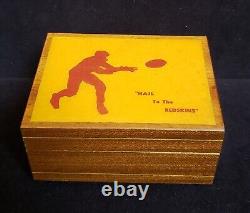 Vintage REUGE'Hail To The Redskins' Music Box Washington Football Fight Song