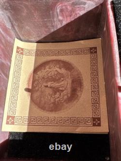 Vintage REUGE INCOLAY Red Stone Music Box Jewelry Trinket Box Crafted In USA