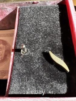 Vintage REUGE INCOLAY Red Stone Music Box Jewelry Trinket Box Crafted In USA