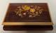 Vintage REUGE Italian Jewelry Music Box floral inlaid wood plays Edelweiss