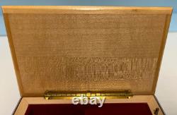 Vintage REUGE Italian Jewelry Music Box floral inlaid wood plays Edelweiss