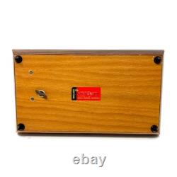Vintage REUGE Italian Wood Inlay Jewelry Music Box 5.5x10.5x2 Brown
