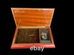 Vintage REUGE Jewelry Music Box Claire de Lune Debussy Made in Italy Lock Key