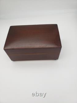 Vintage REUGE Music Box Art DECO Dancing Couples Cigarette Humidor Jewelry c1950