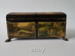 Vintage REUGE Music Box With Brass Lion Legs Edelweiss Climb Every Mountain