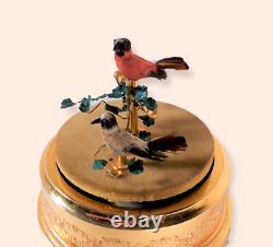 Vintage REUGE Singing Bird Cage Automaton Music Box (Video Inc.)