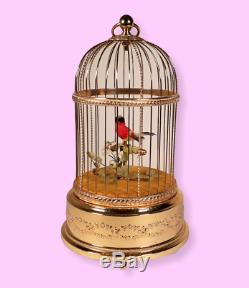 Vintage REUGE Singing Bird Cage Music Box (Video Inc.)