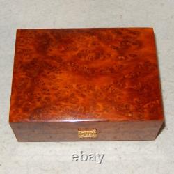 Vintage REUGE Swiss Music Box 2 Airs Song 28 Notes Cylinder Burl Wood 2/28