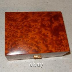 Vintage REUGE Swiss Music Box 2 Airs Song 36 Notes Cylinder Burl Wood 2/36