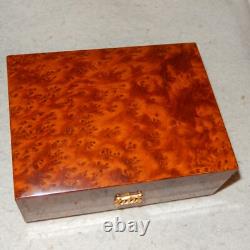 Vintage REUGE Swiss Music Box 2 Airs Song 36 Notes Cylinder Burl Wood 2/36