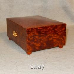 Vintage REUGE Swiss Music Box 2 Airs Song 36 Notes Cylinder Burl Wood 2/36