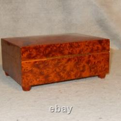 Vintage REUGE Swiss Music Box 2 Airs Song 36 Notes Cylinder Burl Wood 2/36