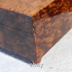 Vintage REUGE Swiss Music Box 2 Airs Song 36 Notes Cylinder Burl Wood 2/36