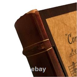 Vintage REUGE Swiss Musical Movement Jewelry Box Wooden Book Shaped