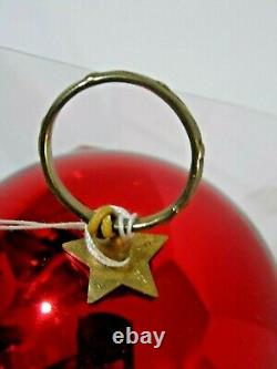 Vintage REUGE Swiss Musical Red Christmas Ball Ornament (Plays White Christmas)