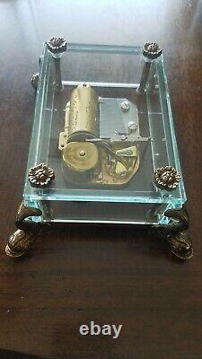 Vintage REUGE Switzerland Dauphin/Dolphin Footed Glass Music Box