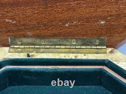 Vintage Rare Swiss Reuge Marquetry Footed Music Box Made In Italy 13