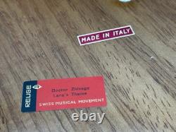 Vintage Rare Swiss Reuge Marquetry Footed Music Box Made In Italy 13