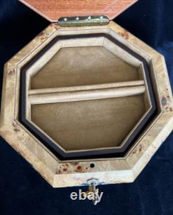 Vintage Rare Swiss Reuge Marquetry Footed Music Box Made in Italy 10 VIDEO