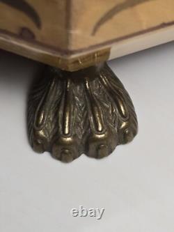 Vintage Rare Swiss Reuge Marquetry Music Box, Italian Inlaid, Claw Feet, 13 V. G. C