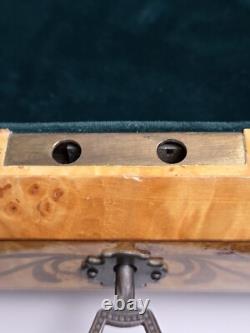 Vintage Rare Swiss Reuge Marquetry Music Box, Italian Inlaid, Claw Feet, 13 V. G. C