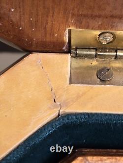 Vintage Rare Swiss Reuge Marquetry Music Box, Italian Inlaid, Claw Feet, 13 V. G. C