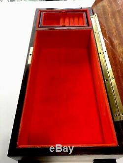Vintage Reuge 17 Large Inlaid Swiss Musical Jewelry Box Lift Out Tray Play More