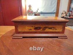 Vintage Reuge 35349 Switzerland Mozart Inlaid Portrait Music Box 72/3