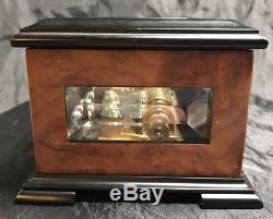 Vintage Reuge 36 Music Box, Beveled Crystal Clear Glass A. L Weber 1915 Free Ship