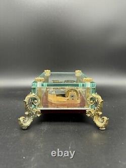 Vintage Reuge 37 Note Music Box Glass Casket, I Just Called To Say I Love You