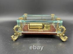 Vintage Reuge 37 Note Music Box Glass Casket, I Just Called To Say I Love You