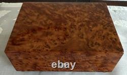 Vintage Reuge 3.36 Sainte-Croix Swiss Made Music Box Pioppo Burl Wood 3 songs
