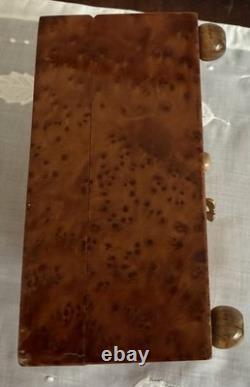 Vintage Reuge 3.36 Sainte-Croix Swiss Made Music Box Pioppo Burl Wood 3 songs