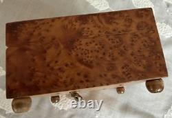 Vintage Reuge 3.36 Sainte-Croix Swiss Made Music Box Pioppo Burl Wood 3 songs