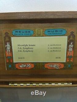 Vintage Reuge 3/72 Swiss Music Box Antique