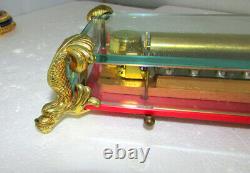 Vintage Reuge 3 Holiday Song 72 Note Dauphine Music Box Nutcracker Suite