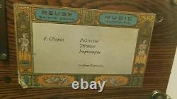 Vintage Reuge 3 Song 144 Note Dauphine Music Box, Chopin