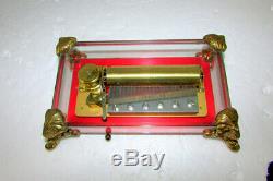 Vintage Reuge 3 Song 72 Note Crystal Clear Dauphine Music Box