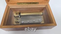Vintage Reuge 50-Note Music Box, Working, Damaged Box Free Shipping