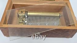 Vintage Reuge 50-Note Music Box, Working, Damaged Box Free Shipping