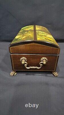 Vintage Reuge 50 Valves Music Box 4 Songs, Treasure Chest Shape