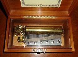 Vintage Reuge 72/3 Music Box Early SN 6919 Sonata #3 Mozart PRISTINE FINISH