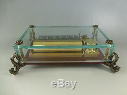 Vintage Reuge 72 Music Box, Crystal Clear Glass Lara's Theme (watch Video)