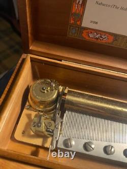 Vintage Reuge 72 Note Music Box. Plays Nabucco by Giuseppe Verdi. SEE VIDEO