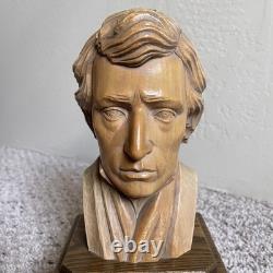 Vintage Reuge Anri Chopin Swiss Wooden Music Box Bust Head Romance 10.5