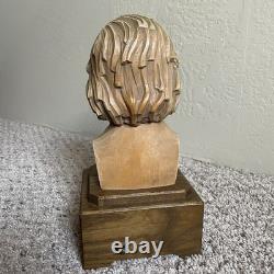 Vintage Reuge Anri Chopin Swiss Wooden Music Box Bust Head Romance 10.5