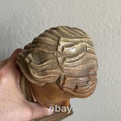 Vintage Reuge Anri Chopin Swiss Wooden Music Box Bust Head Romance 10.5