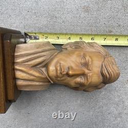 Vintage Reuge Anri Chopin Swiss Wooden Music Box Bust Head Romance 10.5