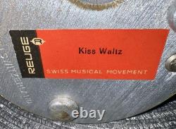 Vintage Reuge Ballerina Domed Music Box 5 Kiss Waltz Works Perfectly